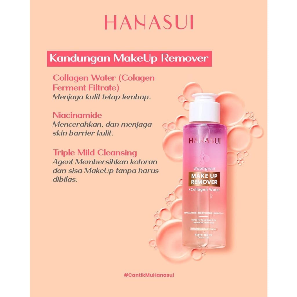 Jual PAMELA Hanasui Collagen Cleanser Make up Remover / Micellar