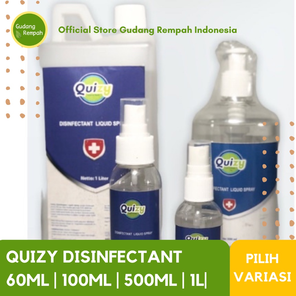 Jual QUIZY FOOD GRADE HAND SANITIZER & MULTI PURPOSE DISINFECTANT