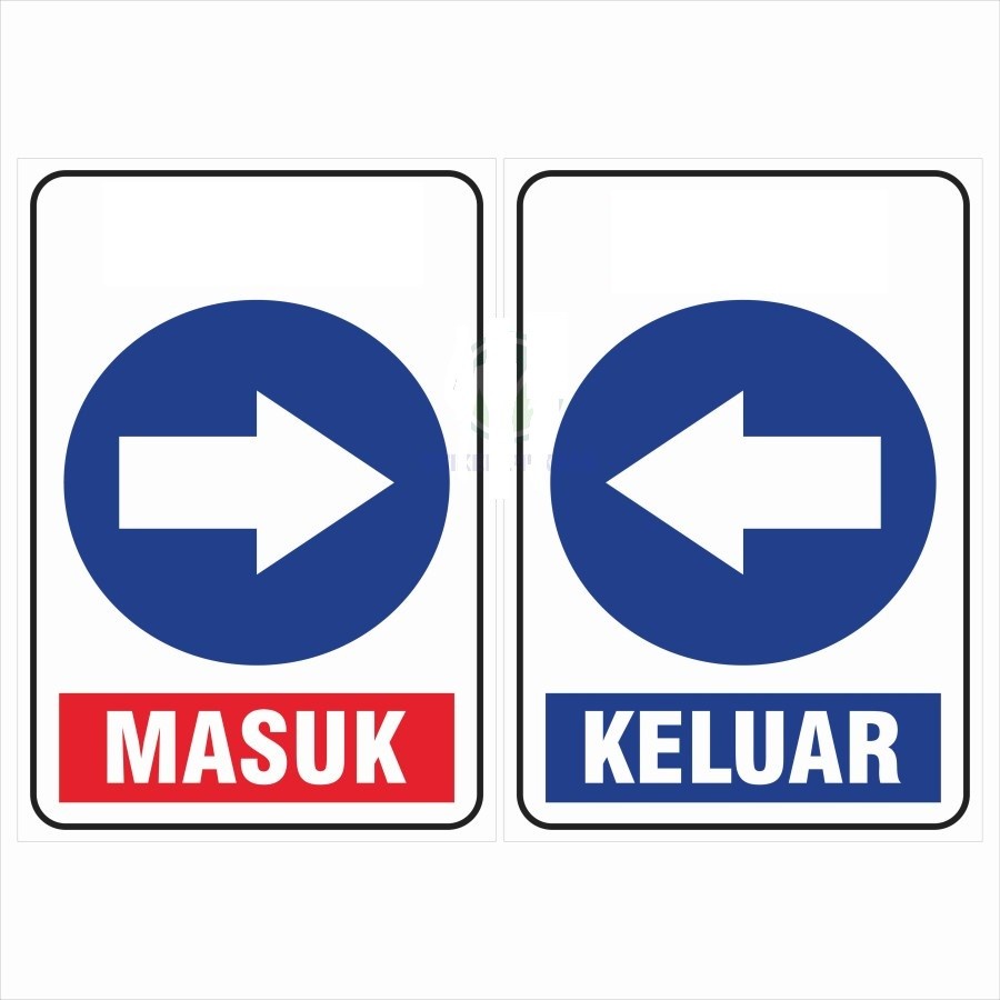 Jual stiker masuk keluar sticker tanda masuk keluar Shopee Indonesia