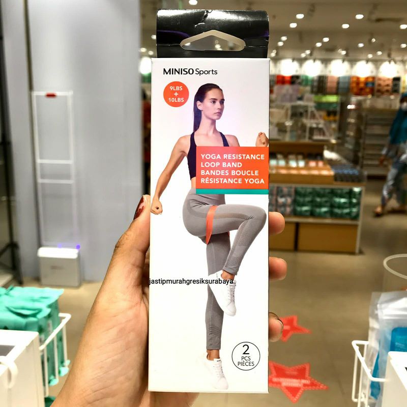 Jual MINISO SPORT YOGA RESISTANCE LOOP BAND MINISO YOGA LOOP MINISO