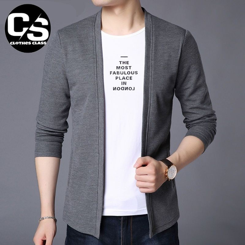 Jual Blazer Pria Korea / Blazer Rajut Pria Cotton Rajut Halus Kualitas