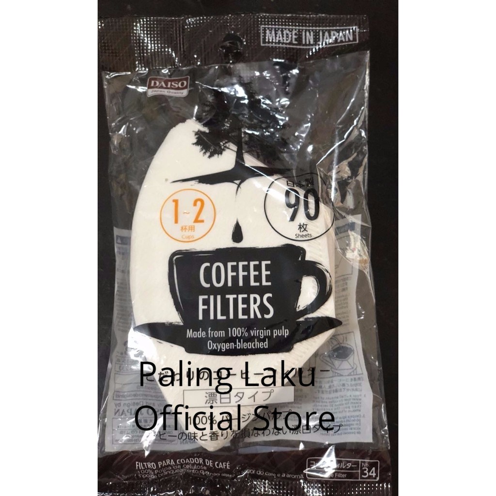 Jual Paling Laku Coffee Filter Paper Daiso Kertas Saring Kopi 90 Lembar