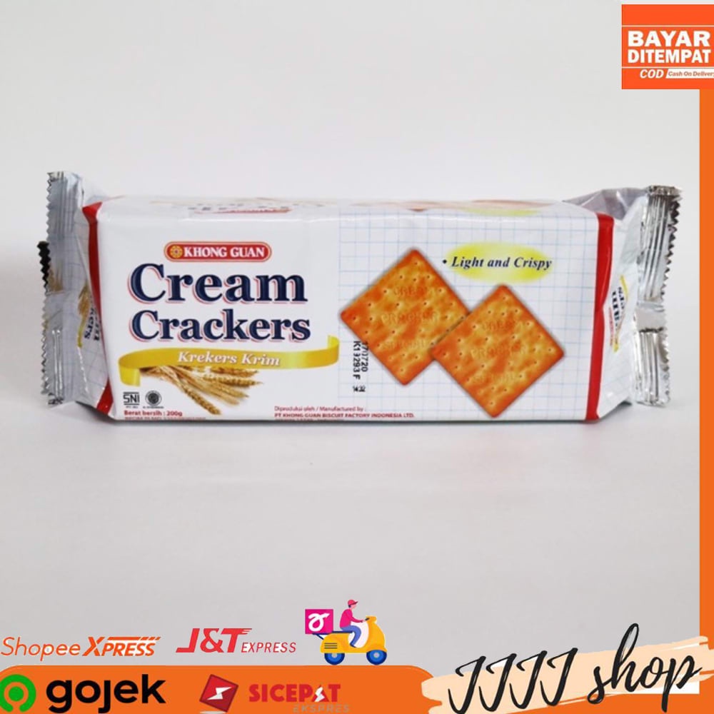 Jual Khong Guan Cream Crackers Light and Crispy Snack Biskuit Kreker