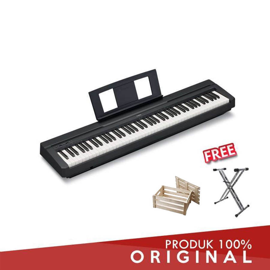 Jual YAMAHA P 45/ P45/ P45 DIGITAL PIANO BLACK + ADAPTOR + STANDBOOK + STAND KEYBOARD + PACK