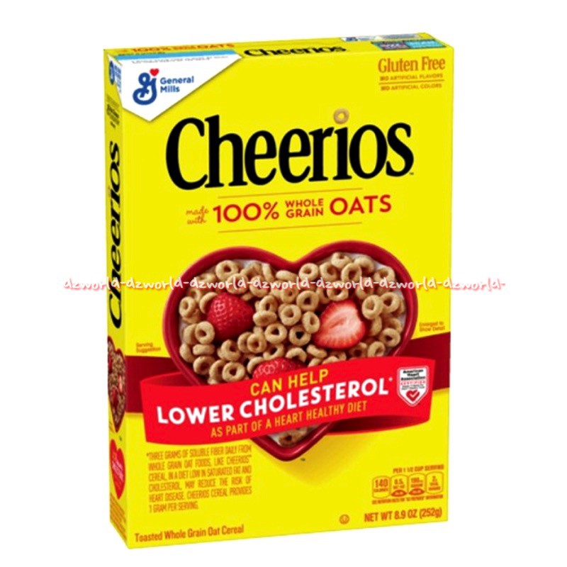 Jual Cheerios Happy Heart Shapes 252gr Lower Cholesterol Cereal General