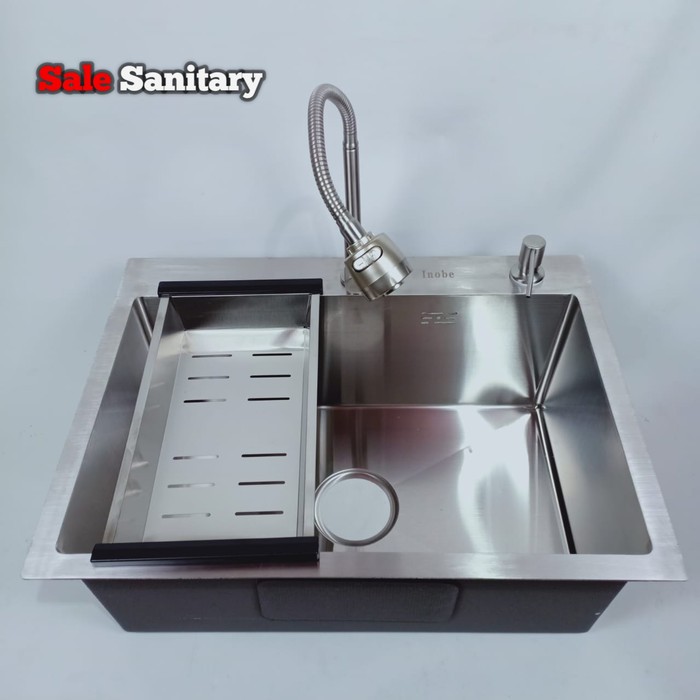 Jual PAKET KOMPLIT Kitchen sink Golden Hand INOBE + Kran Dapur flexible