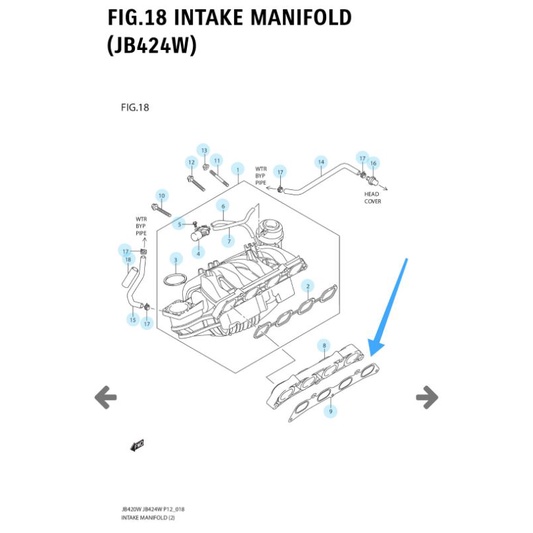 Jual Gasket Tumble Control valve Spacer Manifold Intake Grand Vitara