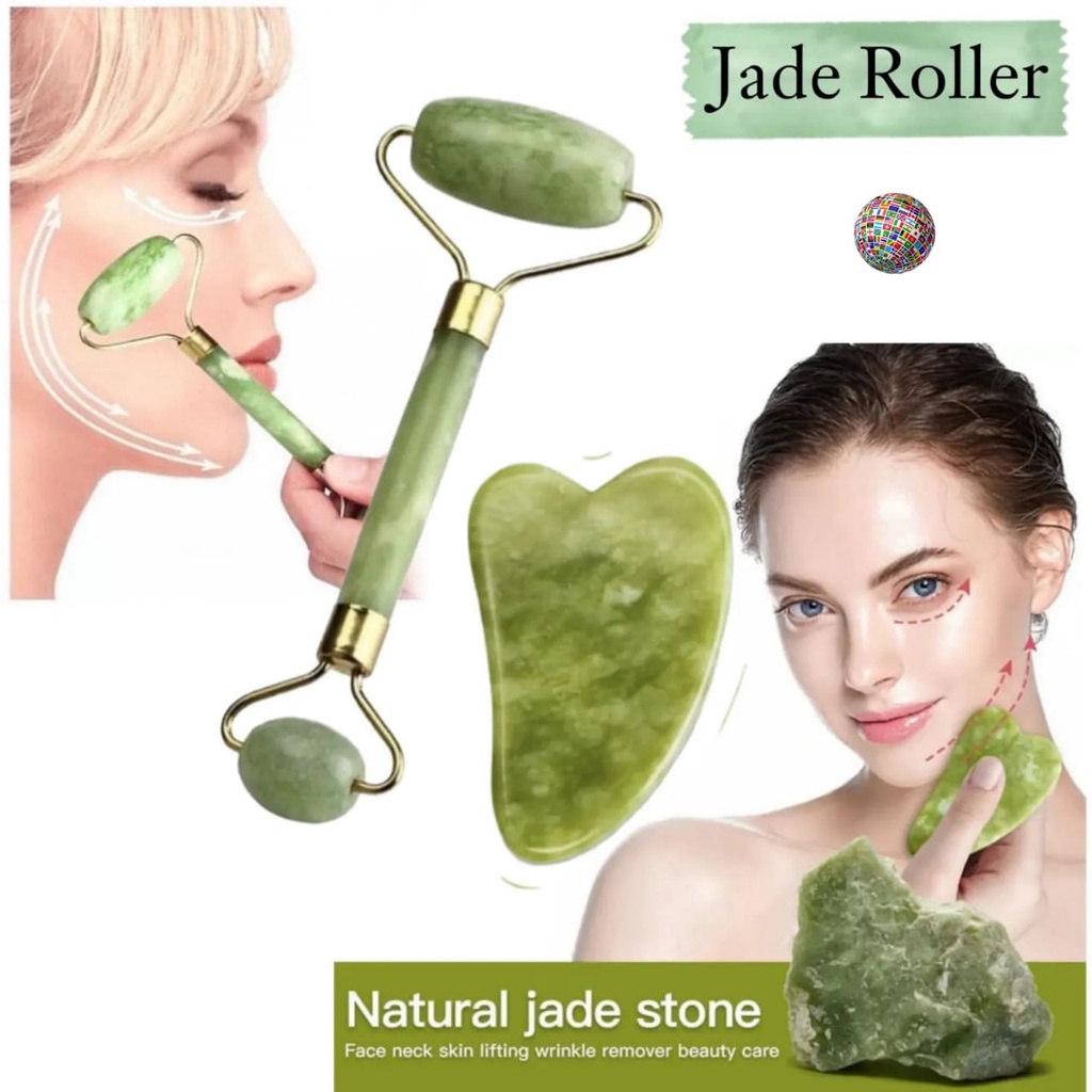 Jual Roller Jade Face Stone Guasha Facial Massage Batu Giol Alat