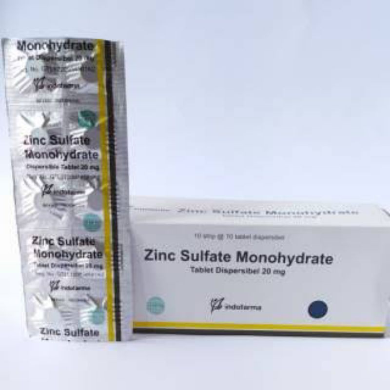 Jual Zinc Sulfate Monohydrate 20 mg 4 tablet Shopee Indonesia
