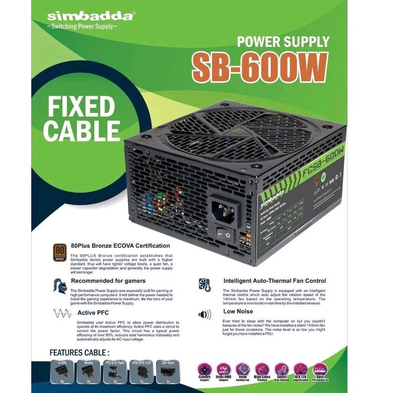 Jual power supply 600 watt Simbadda Shopee Indonesia