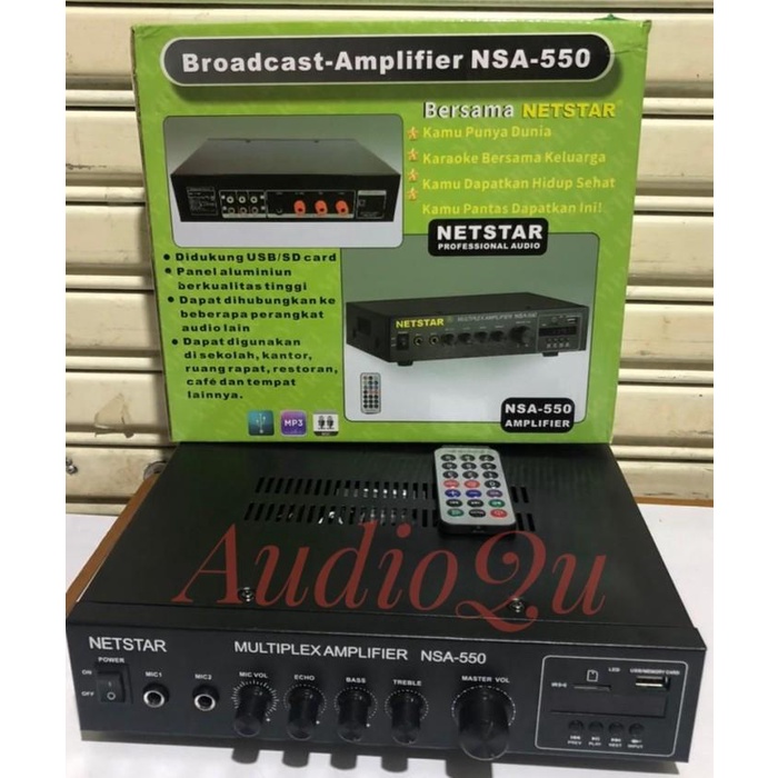 Jual Amplifier Karaoke Netstar Nsa 550/ Nsa550 Bluetooth Usb Shopee