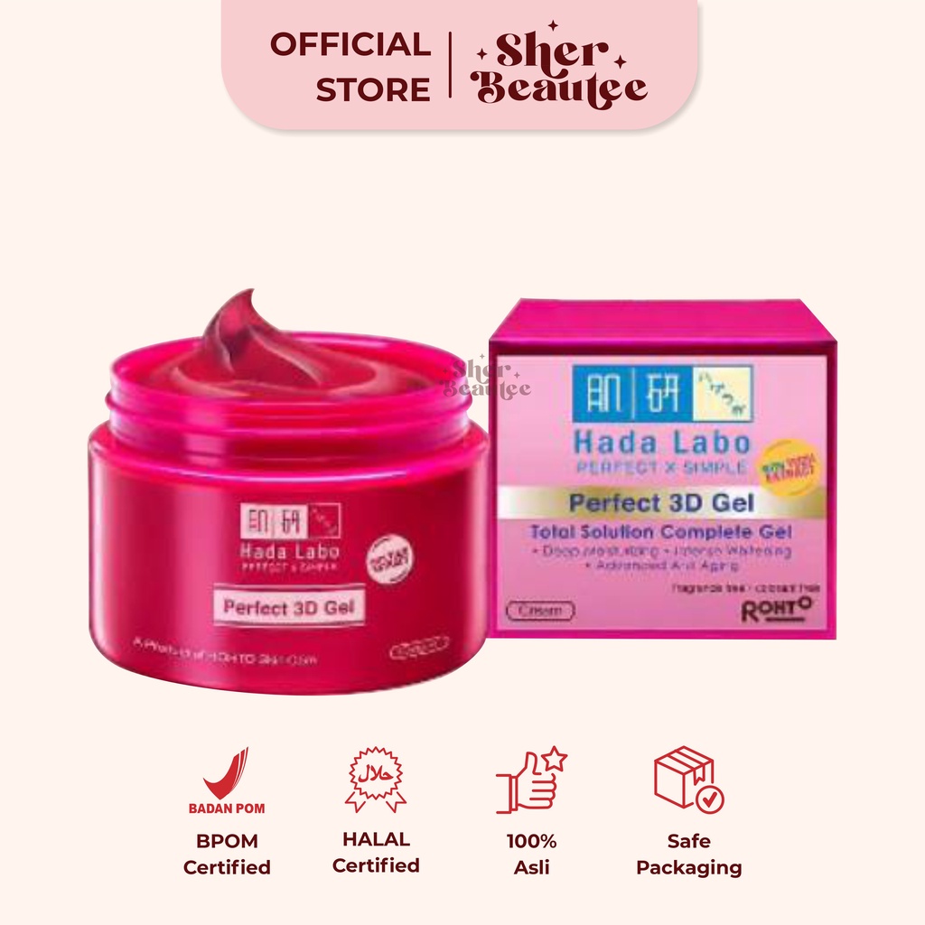 Jual Hadalabo Perfect 3D 40Ggr Moisturizer Pelembab Wajah Anti aging [Hada labo] Shopee
