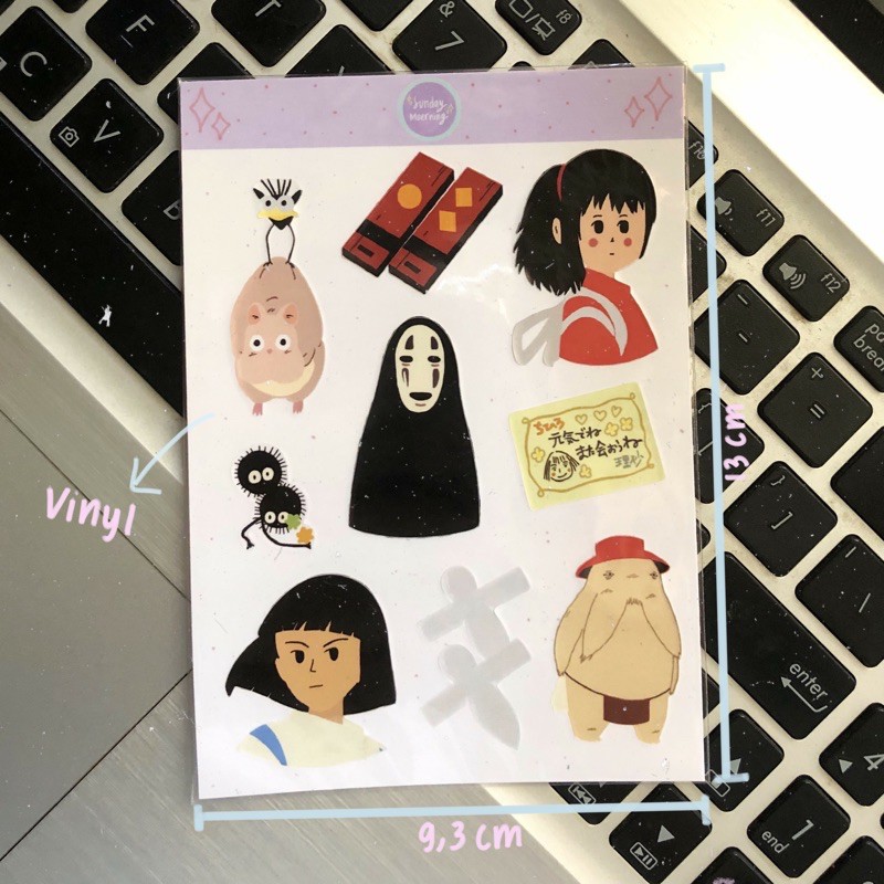 Jual spirited away sticker set by sunday moerning aesthetic cute