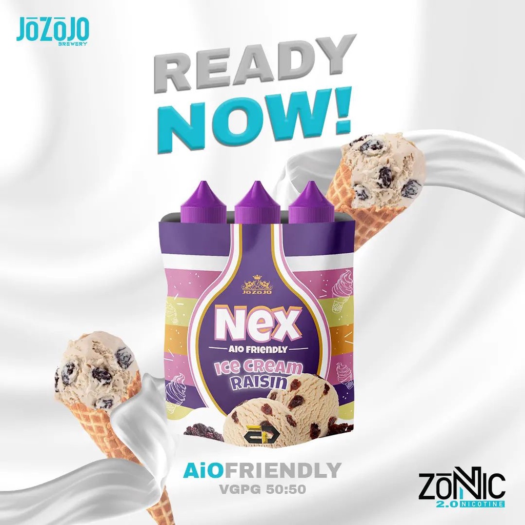 Jual [AIO FRIENDLY 30ML] NEX AIO FRIENDLY ICE CREAM RAISIN BY JOZOJO