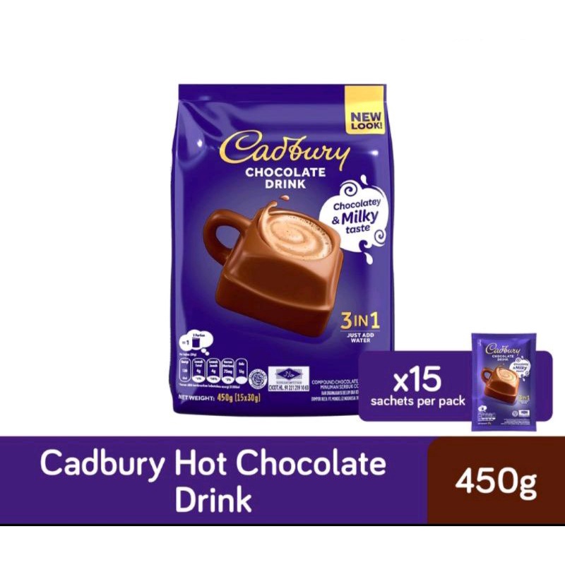 Jual Cadbury Chocolate Drink Malaysia Cadbury 3 in 1(15 sachet