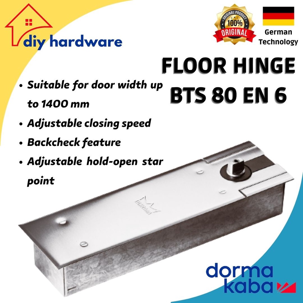 Jual Dorma Floor Hinge BTS80 EN6 Dormakaba BTS 80 EN 6 Shopee Indonesia