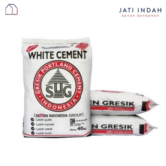 Jual Semen Putih Gresik 40 kg Super White Cement Shopee Indonesia(06)