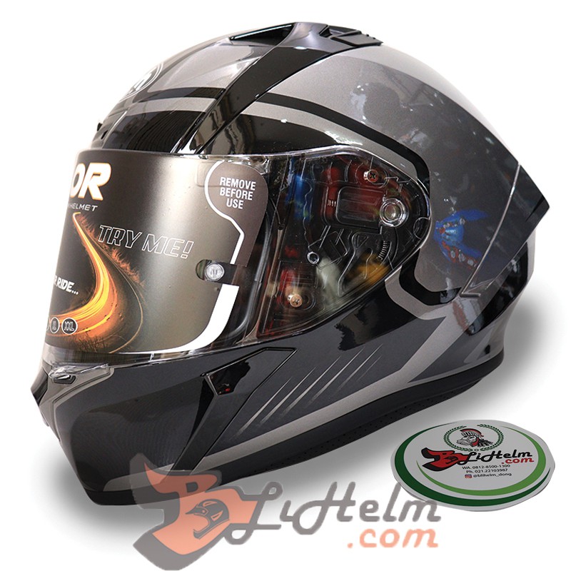 Jual HELM AIROH VALOR MARSHALL GREY FLAT VISOR FULL FACE HELMET