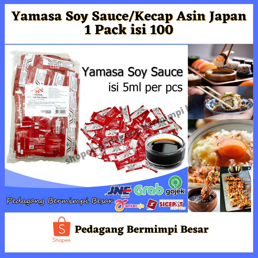 Jual Yamasa Soy Sauce 1Pcs 5ml Kecap Sushi / Soy Sauce Sachet/kecap