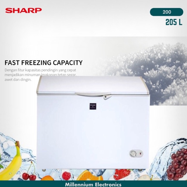 Jual CHEST FREEZER SHARP 200 LITER FRV200 200l 200 l frv200 Shopee
