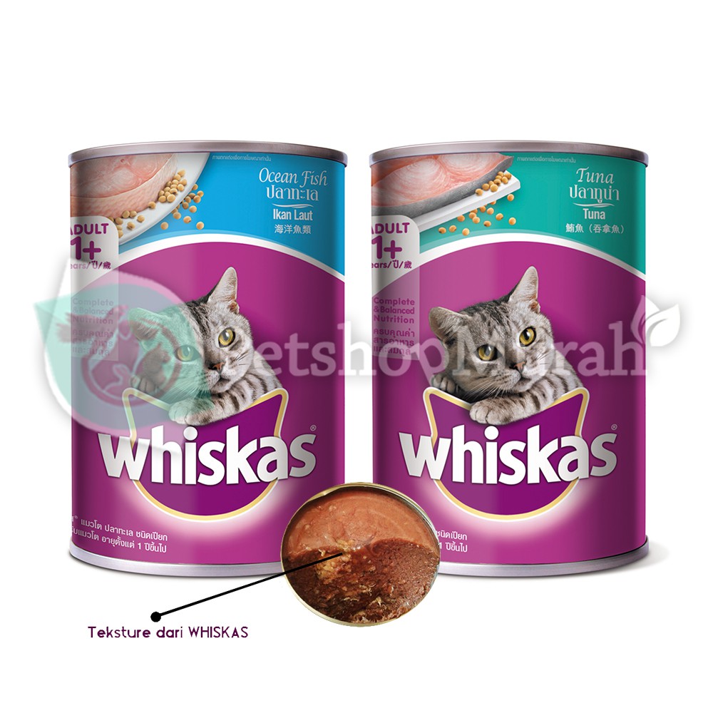 Jual Makanan Kucing Whiskas Kaleng basah Wet Food 400 gram Shopee