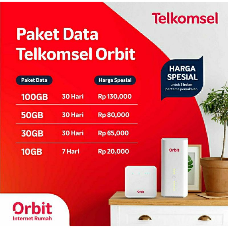 Jual PAKET DATA KUOTA MODEM ORBIT TELKOMSEL Shopee Indonesia