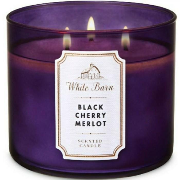 Jual Candle Bath And Body Works Black Cherry Merlot 3 Wick Scented