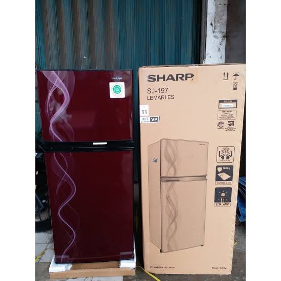 Jual Kulkas 2 Pintu SHARP Sj 197 ND VP/VB Kirey 3 Tanpa Bunga Es Low