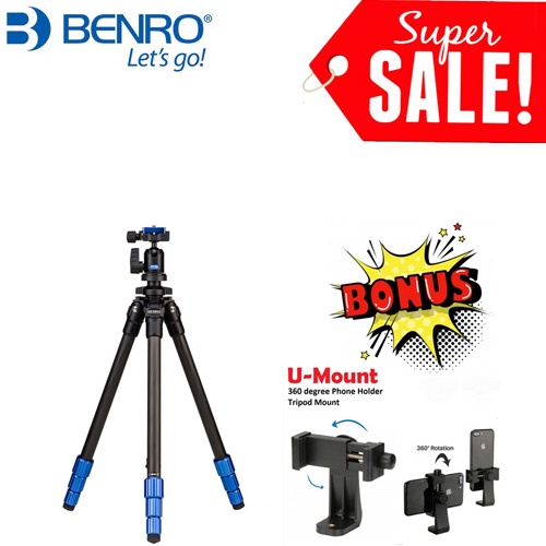 Jual Benro TSL08CN00 Slim Carbon Fiber Tripod Shopee Indonesia