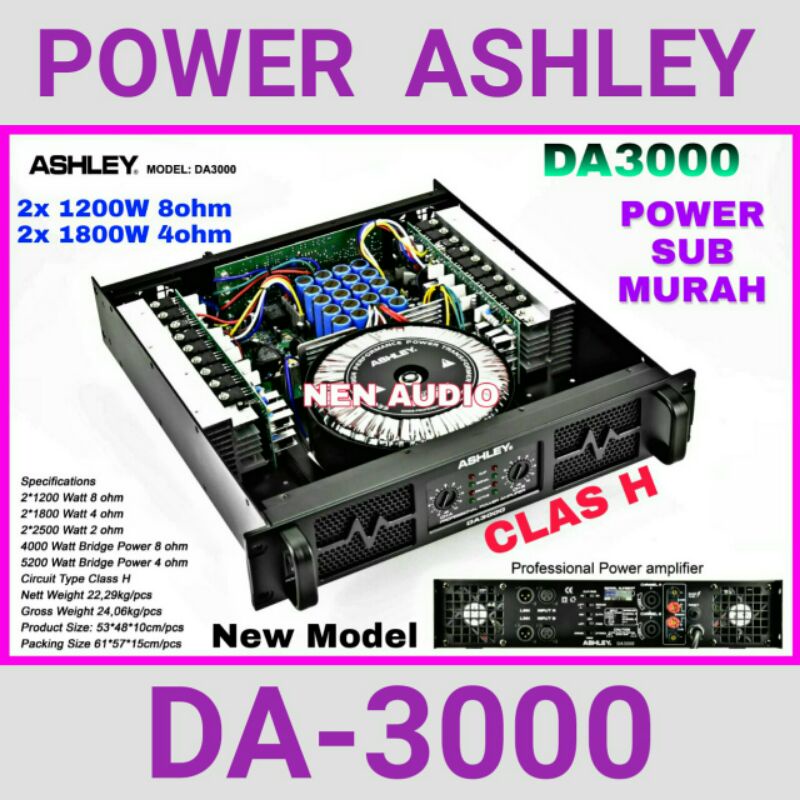 Jual Power Ashley DA3000 Original Ashley 1200W DA 3000 ashley Shopee