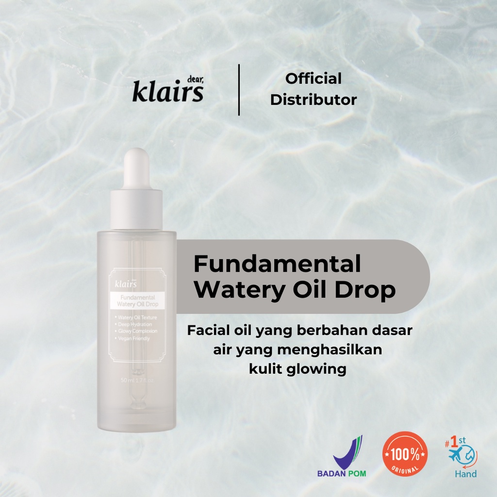 Jual [Official Distributor] Dear Klairs Fundamental Watery Oil Drop