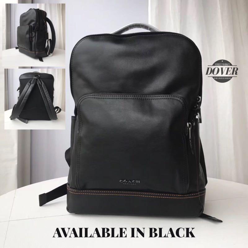 Jual Coach Graham Backpack Full Black Leather ORIGINAL 100 Shopee Indonesia