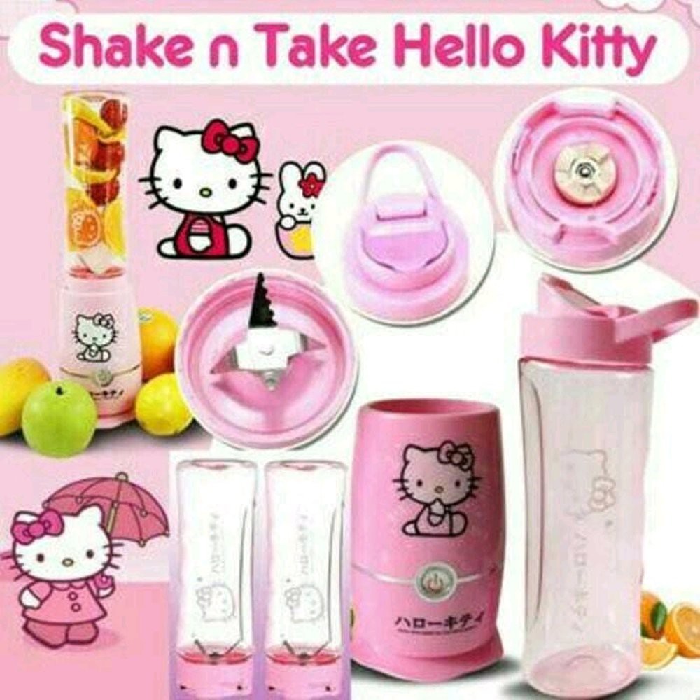 Jual JR Blender shake n take hello kitty juicer 2 cup botol MURAH