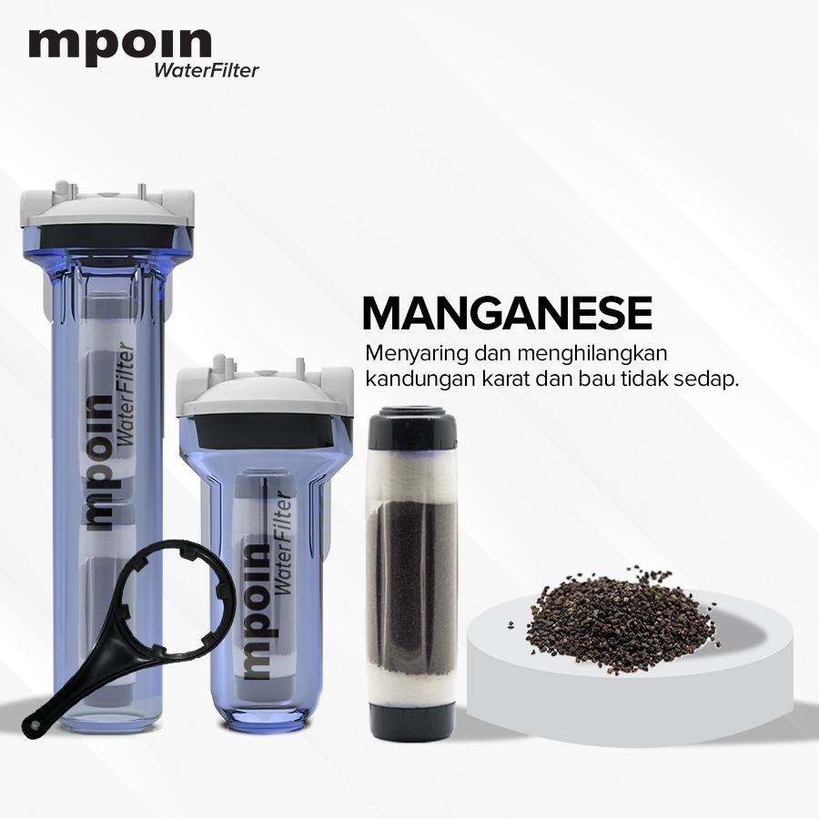 Jual MPOIN WATER FILTER MANGANESE UKURAN 20 INCH, HOUSING + FILTER