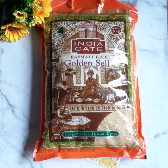 Jual BERAS BASMATI India Gate Golden Sella 5kg ( Suitable for Diabetics