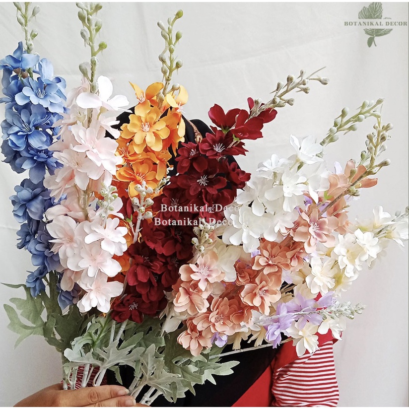Jual Artificial Flower Hyacinth Tanaman Bunga Imitasi Palsu Delphinium