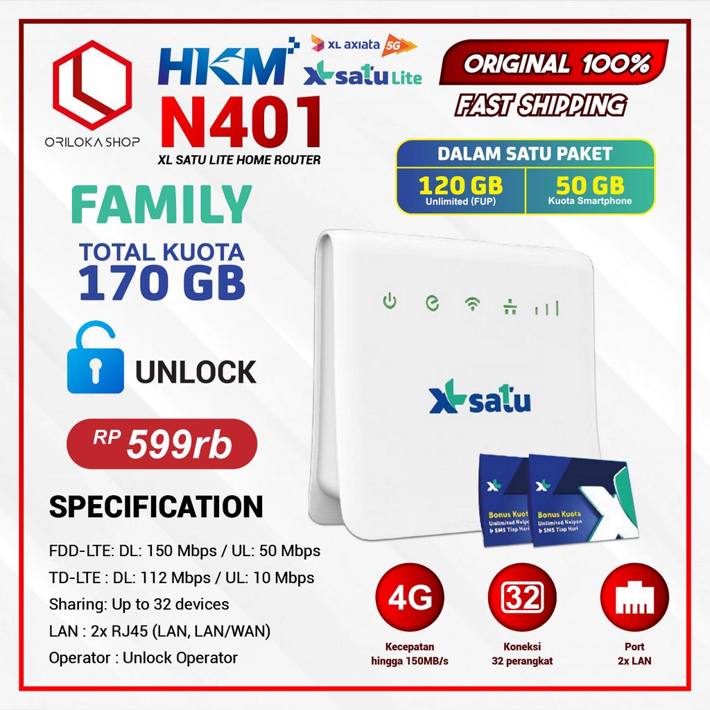 Jual Modem wifi Router HKM N401 XL Satu Lite 4G LTE Unlock All Operator Shopee Indonesia
