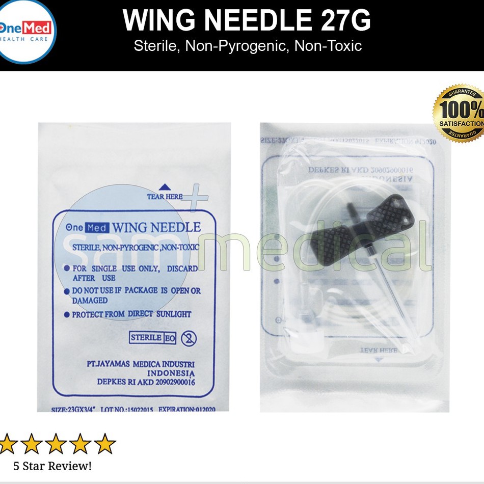 Jual One Med Wing Needle 27G PER 5 PCS Shopee Indonesia