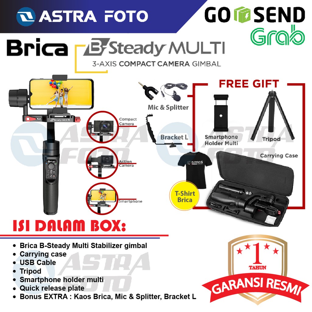 Jual BRICA BSTEADY MULTI BSTEADY STABILIZER GIMBAL KAMERA HP