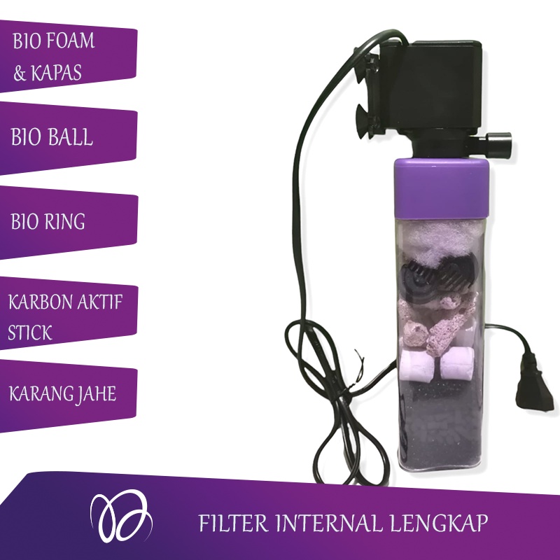 Jual Filter Aquarium Internal Filter Aquarium Tanpa Kuras Semi