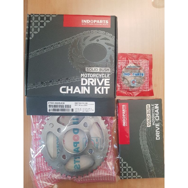 Jual GEAR SET HONDA SUPRA GTR 150 MERK INDOPARTS / GEAR PAKET + RANTAI / H15422820SK56