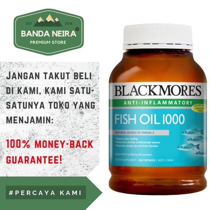 Jual BLACKMORES ANTI INFLAMMATORY FISH OIL 400 KAPSUL 1000 MG !!! BEST