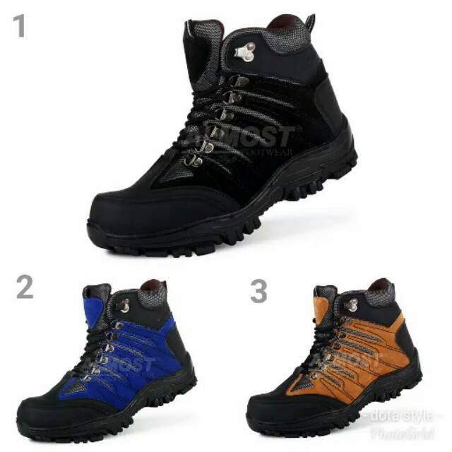 Jual Sepatu Boots Safety Pria Crocodile Wolvy Boots Ujungbesi steel toe