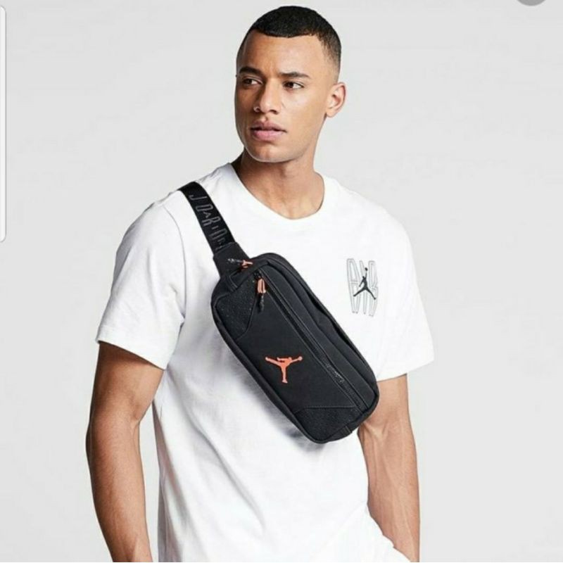 Jual ORIGINAL AIR JORDAN WAIST BAG LEATHER TAS PINGGANG SELEMPANG JUMP