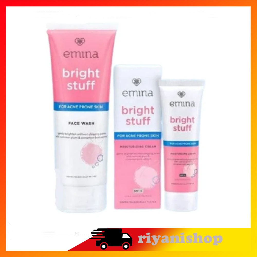 Jual Paket Acne Emina Bright Stuff SERIES / Paket Cream Wajah Emina