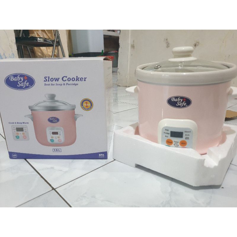 Jual baby safe slow cooker 1,5 liter digital kode LB06D (PINK) Shopee