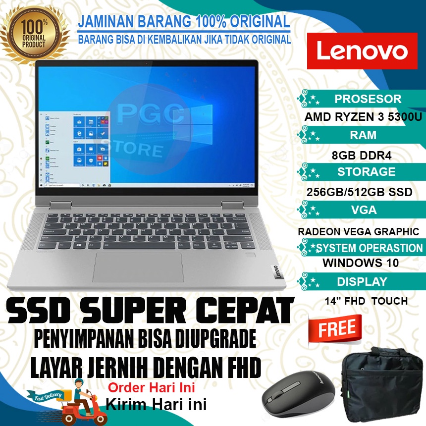 Jual 2.2 BIG SALE LAPTOP TOUCHSCREEN LENOVO IDEAPAD FLEX 5 AMD RYZEN 3