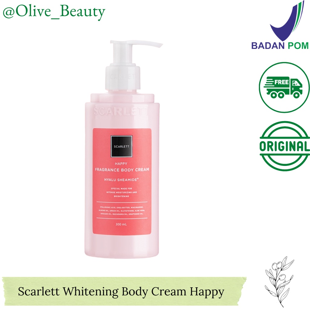 Jual Scarlett Whitening Body Cream Happy Shopee Indonesia