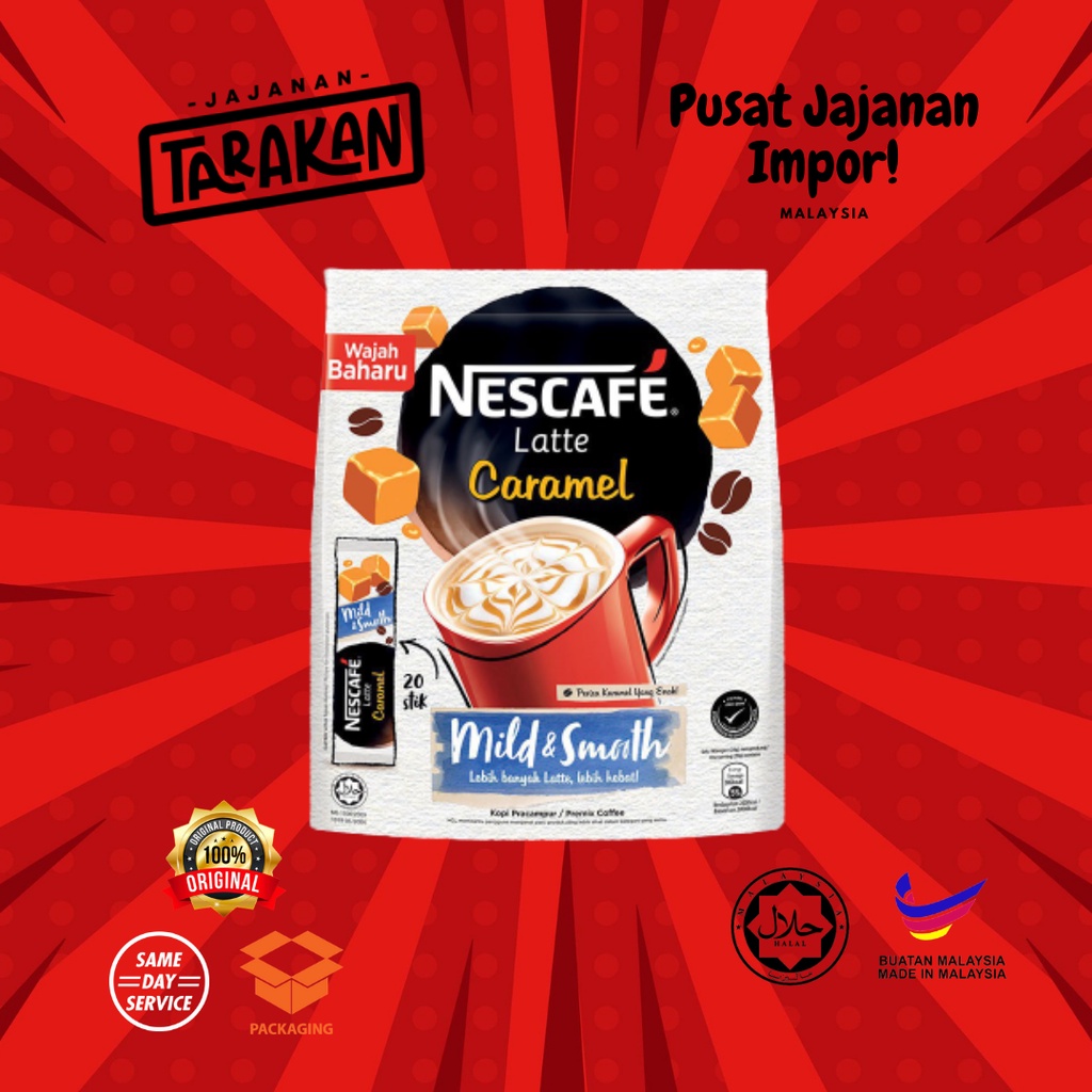 Jual Nescafe Latte Caramel Malaysia Shopee Indonesia
