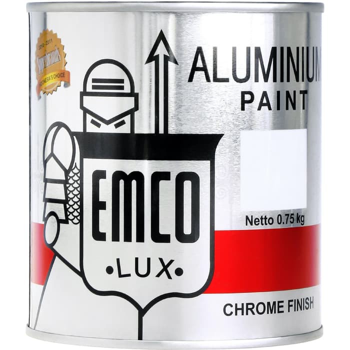 Jual EMCO Lux Aluminium Paint Chrome Finish Silver Cat Kayu dan Besi 1